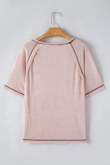 Reverse Seam Short Sleeve T-Shirt