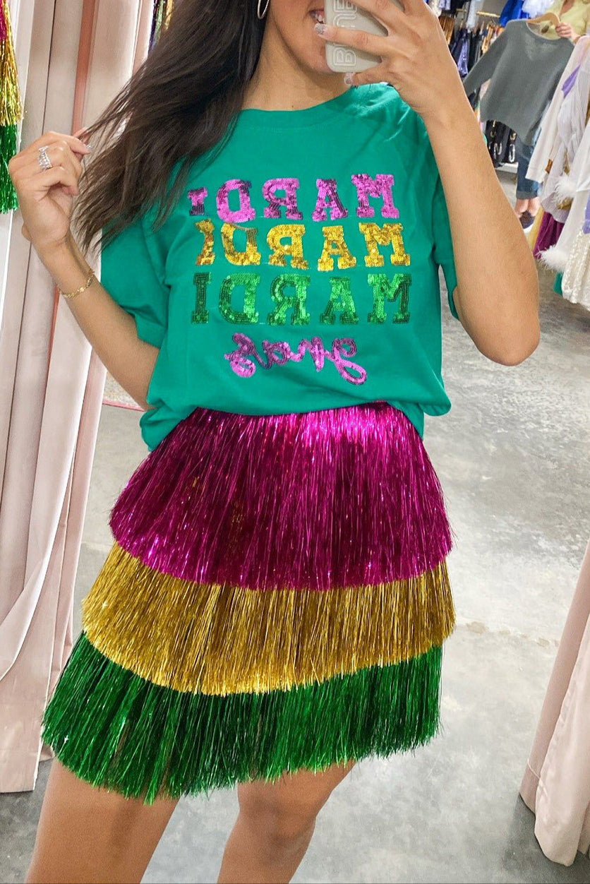 Sequin Mardi Gras T-Shirt