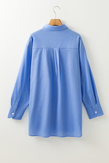 Solid Long Sleeve Tunic Shirt