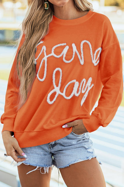 Game Day Tinsel Drop Shoulder Sweatshirt