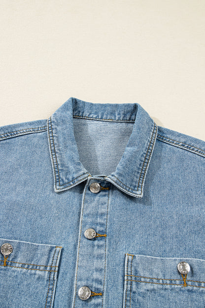 Denim Patch Pocket Side-Tie Jacket