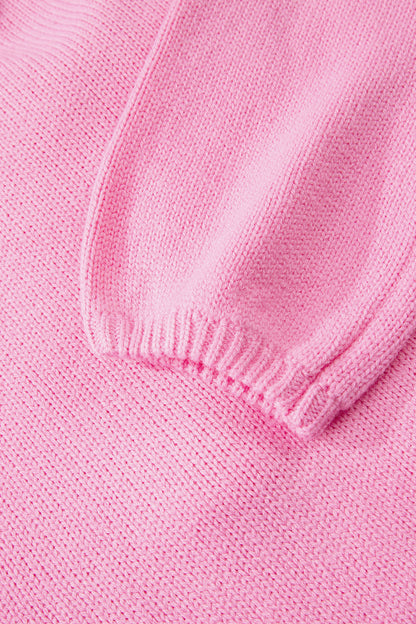 Bow Tie Backless Bubble Sleeve Sweater