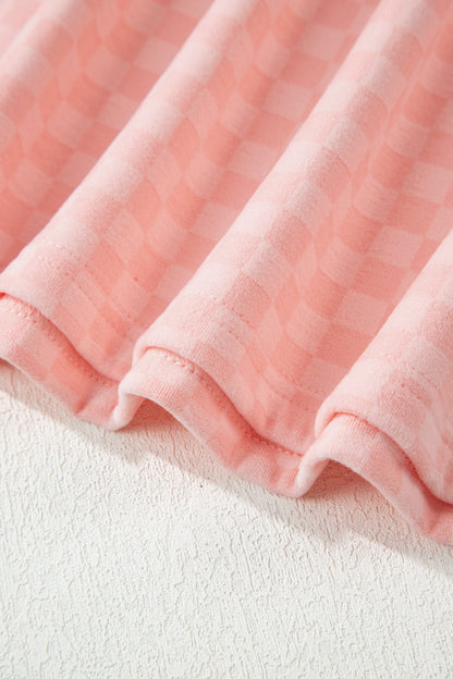 Checker Long Sleeve Pullover and Shorts Set