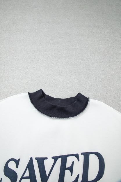 Plus Size Saved By Grace Mock Neck Sweatshirt