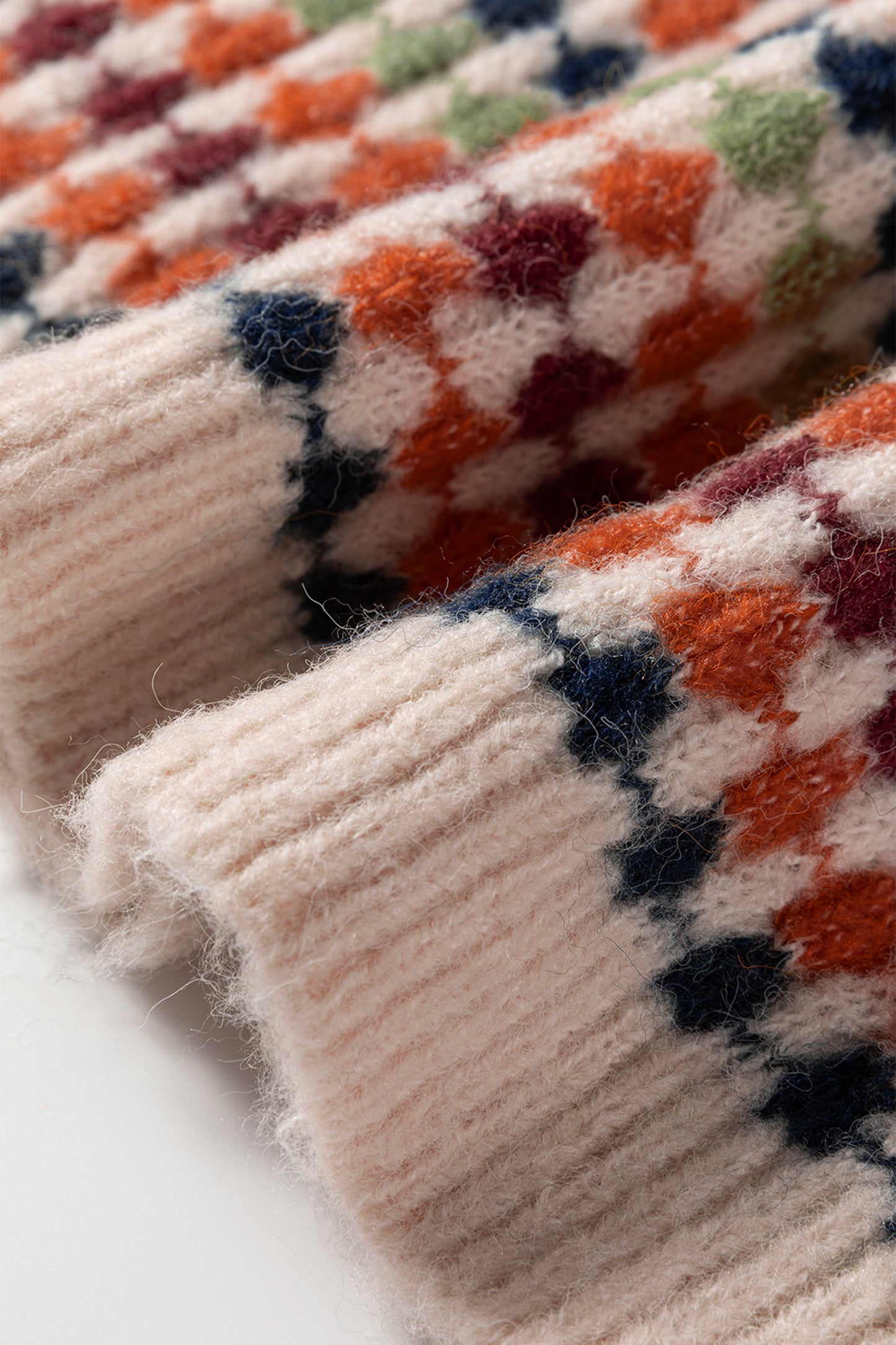 Stripe Dotty Knit Drop Shoulder Sweater