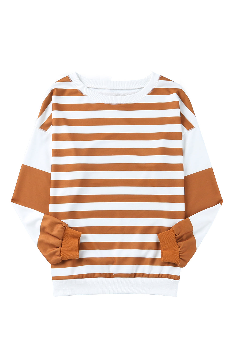 Stripe Drop Shoulder Pullover Sweatshirt