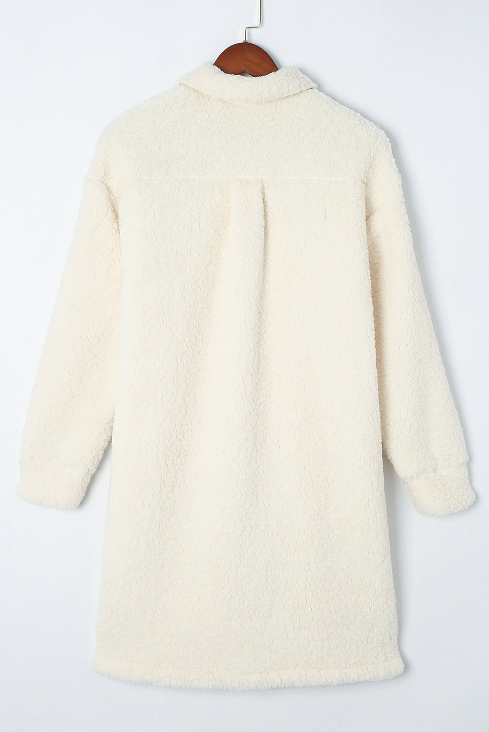 Fleece Teddy Buttoned Long Coat