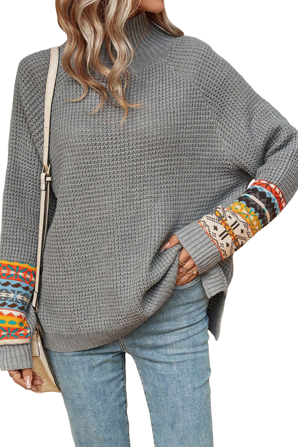 Aztec Raglan Sleeve Sweater