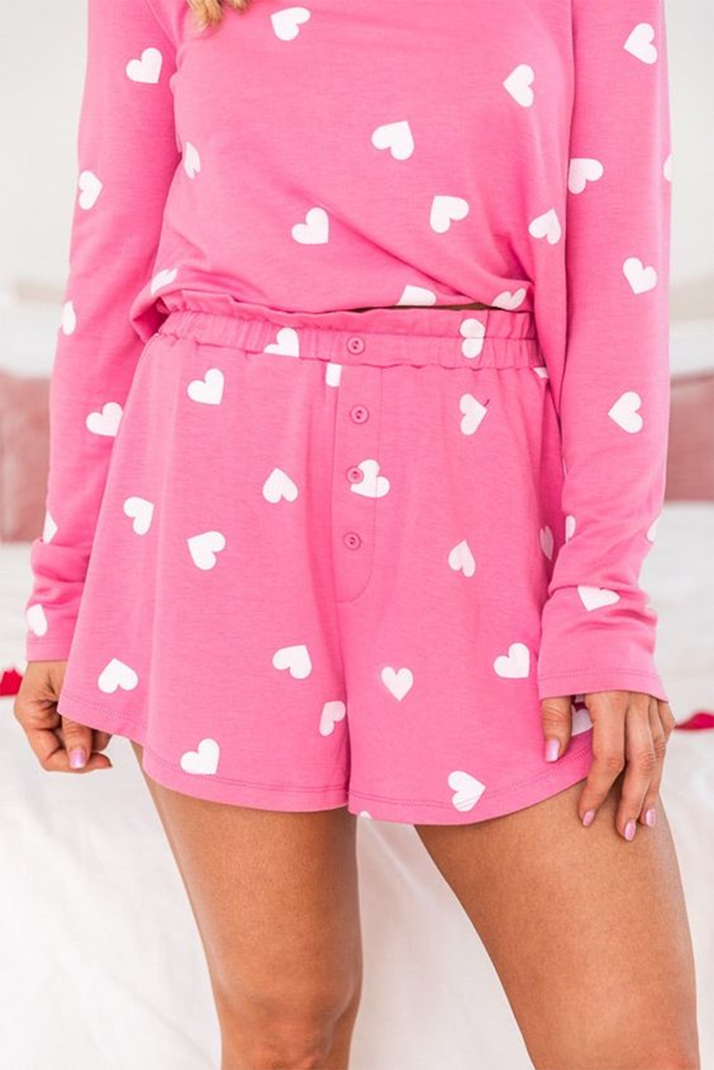 Heart Tee and Shorts Lounge Set