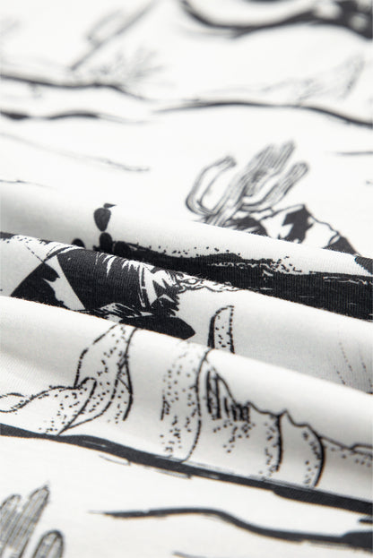 Western Desert Short Sleeve Knit Top