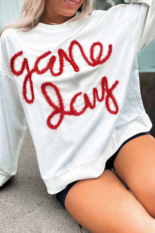 Game Day Tinsel Sweatshirt Plus Size