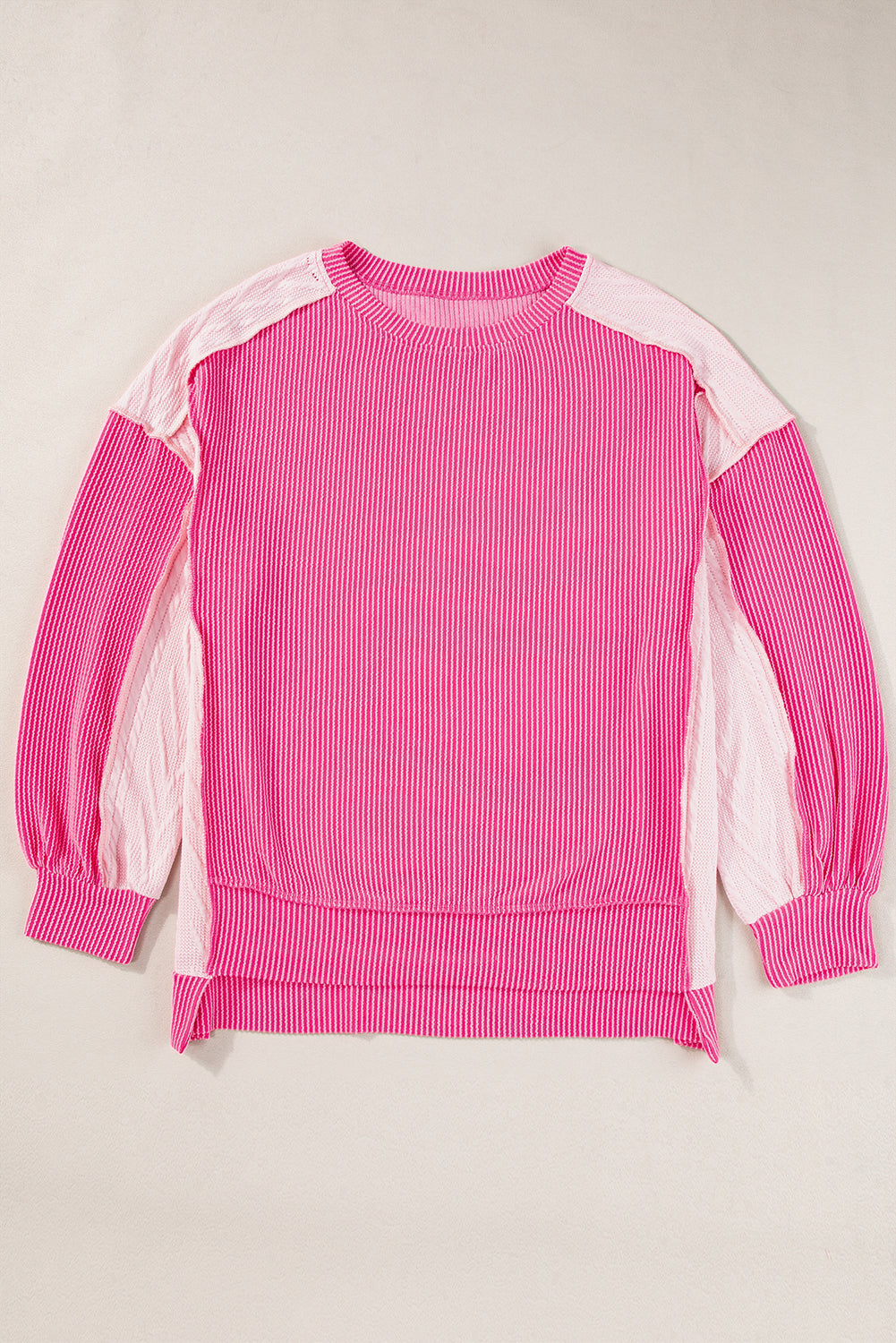 Colorblock Corded Reserve Seam Sweatshirt