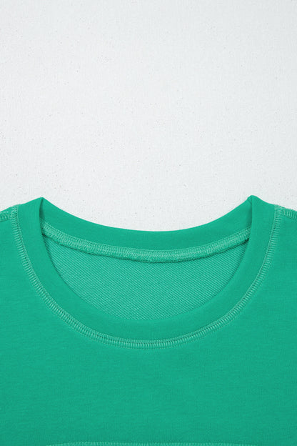 Solid Drop Shoulder Boxy Tee & Barrel Pants Set