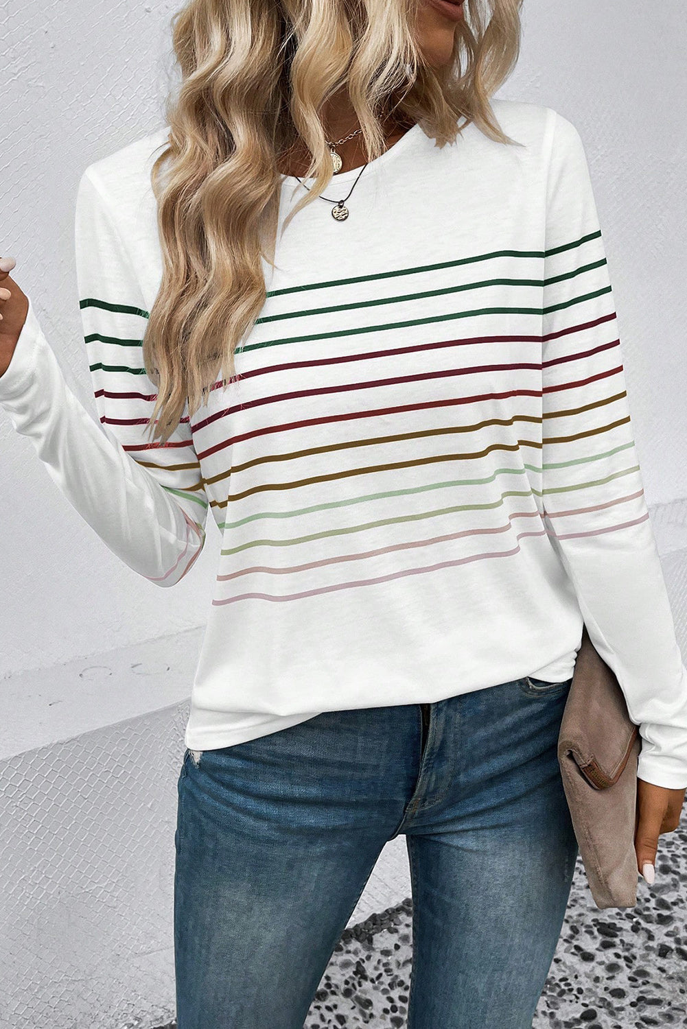 Stripe Long Sleeve Top