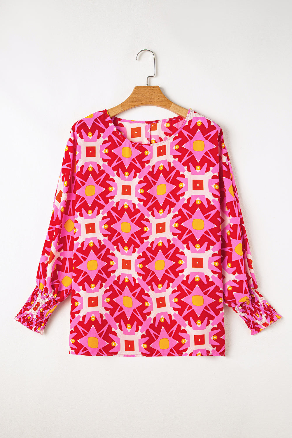 Geometric 3/4 Sleeve Blouse