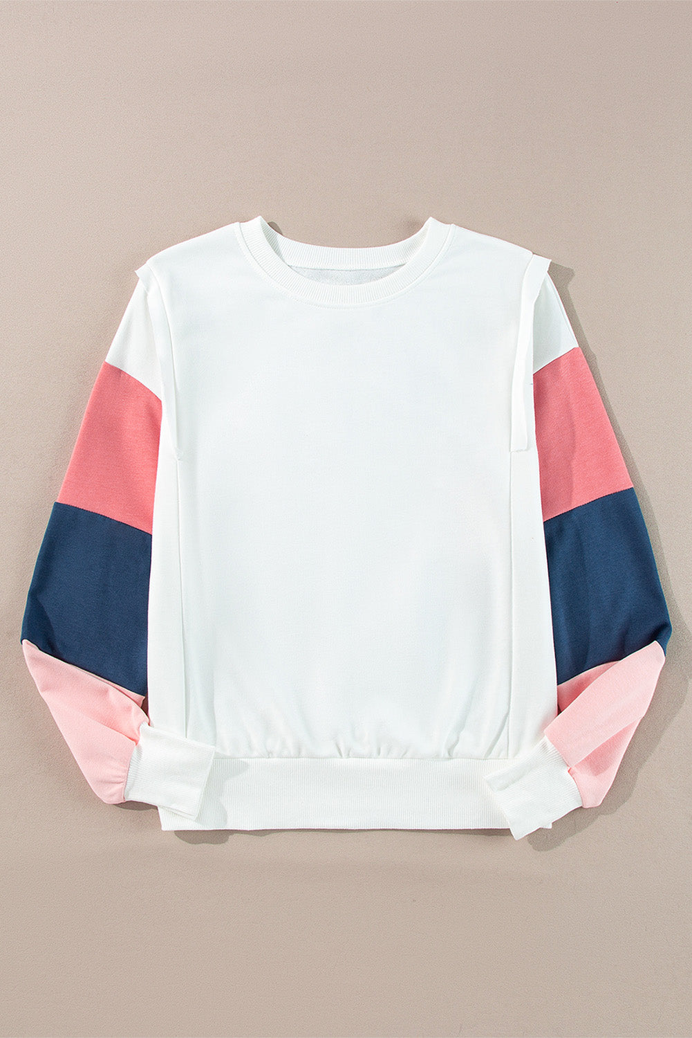 French Terry Colorblock Long Sleeve Top