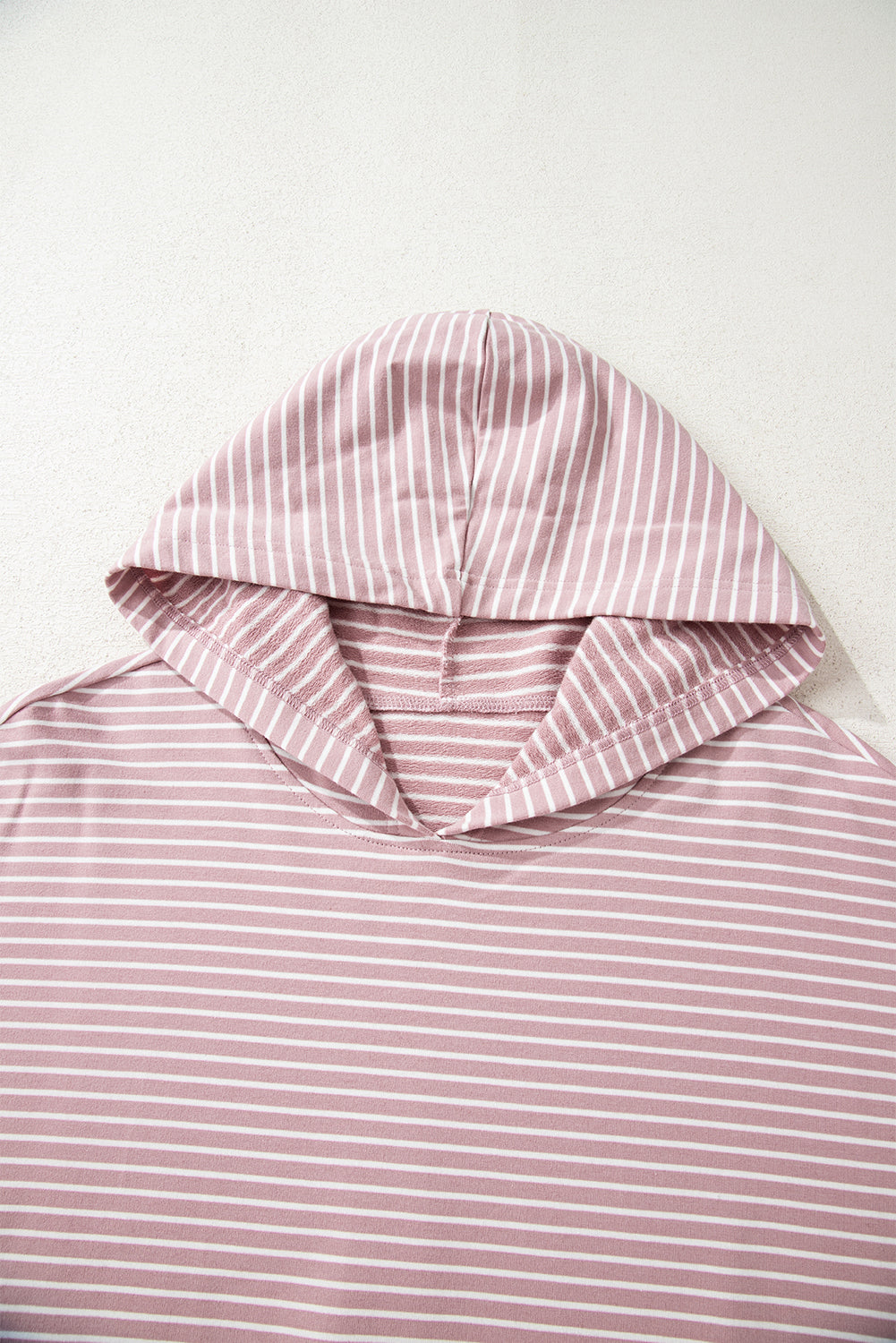 Stripe Thumbhole Drop Shoulder Sleeve Hoodie