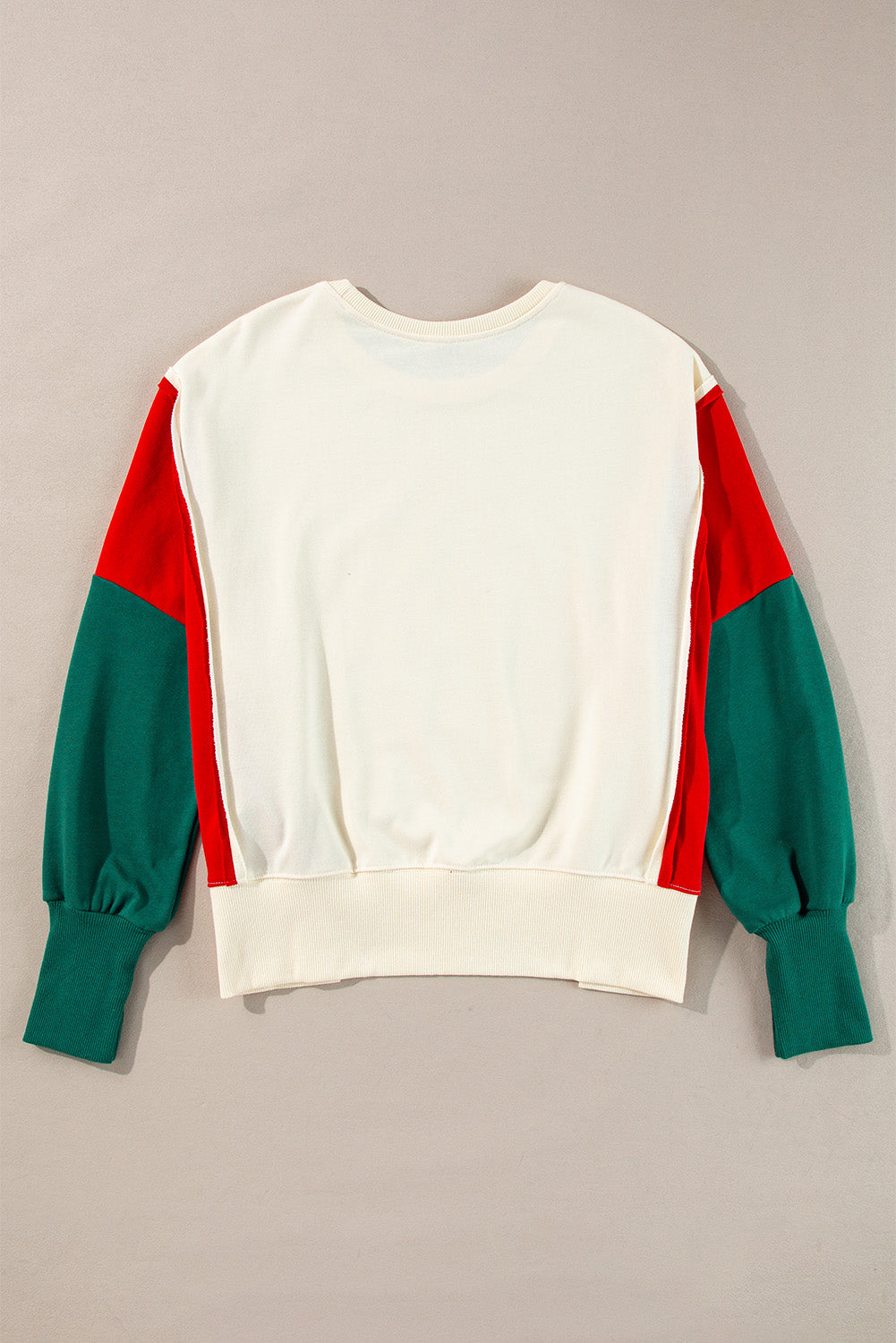 Star Wreath Colorblock Christmas Sweatshirt