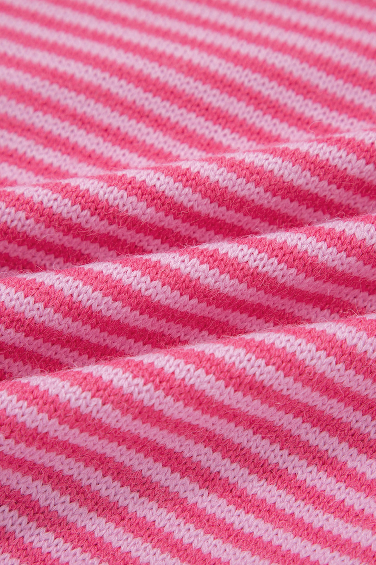 Valentine Heart Stripe Drop Shoulder Sweater