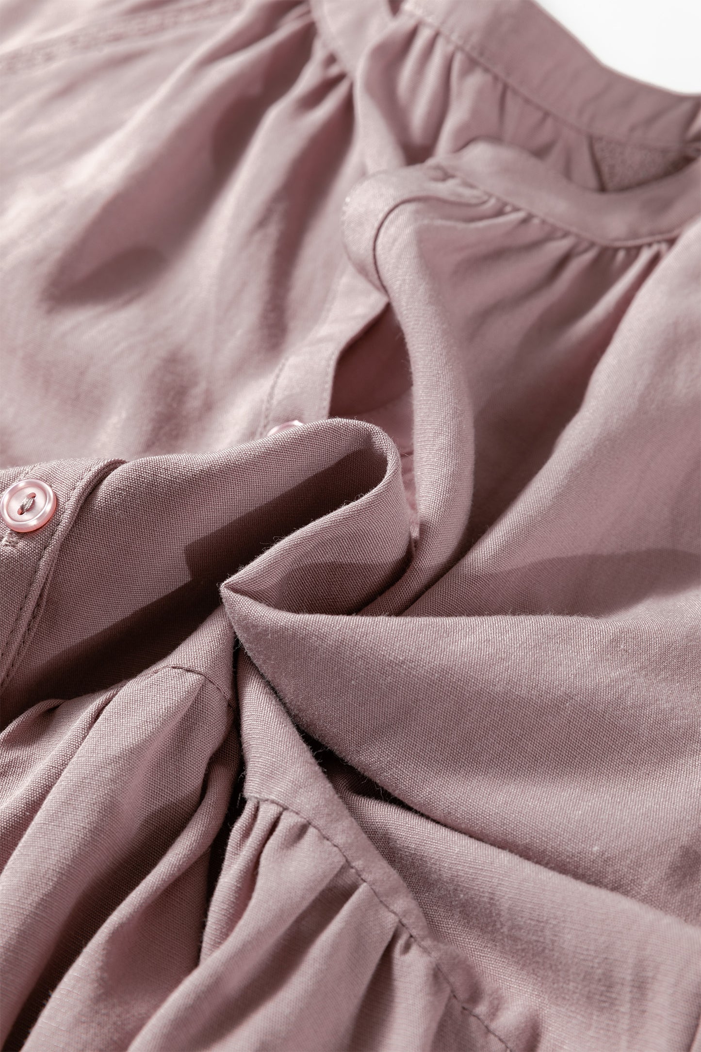 Solid Split V-Neck Ruffle Sleeve Peplum Blouse