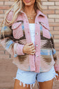 Western Aztec Sherpa Buttoned Coat