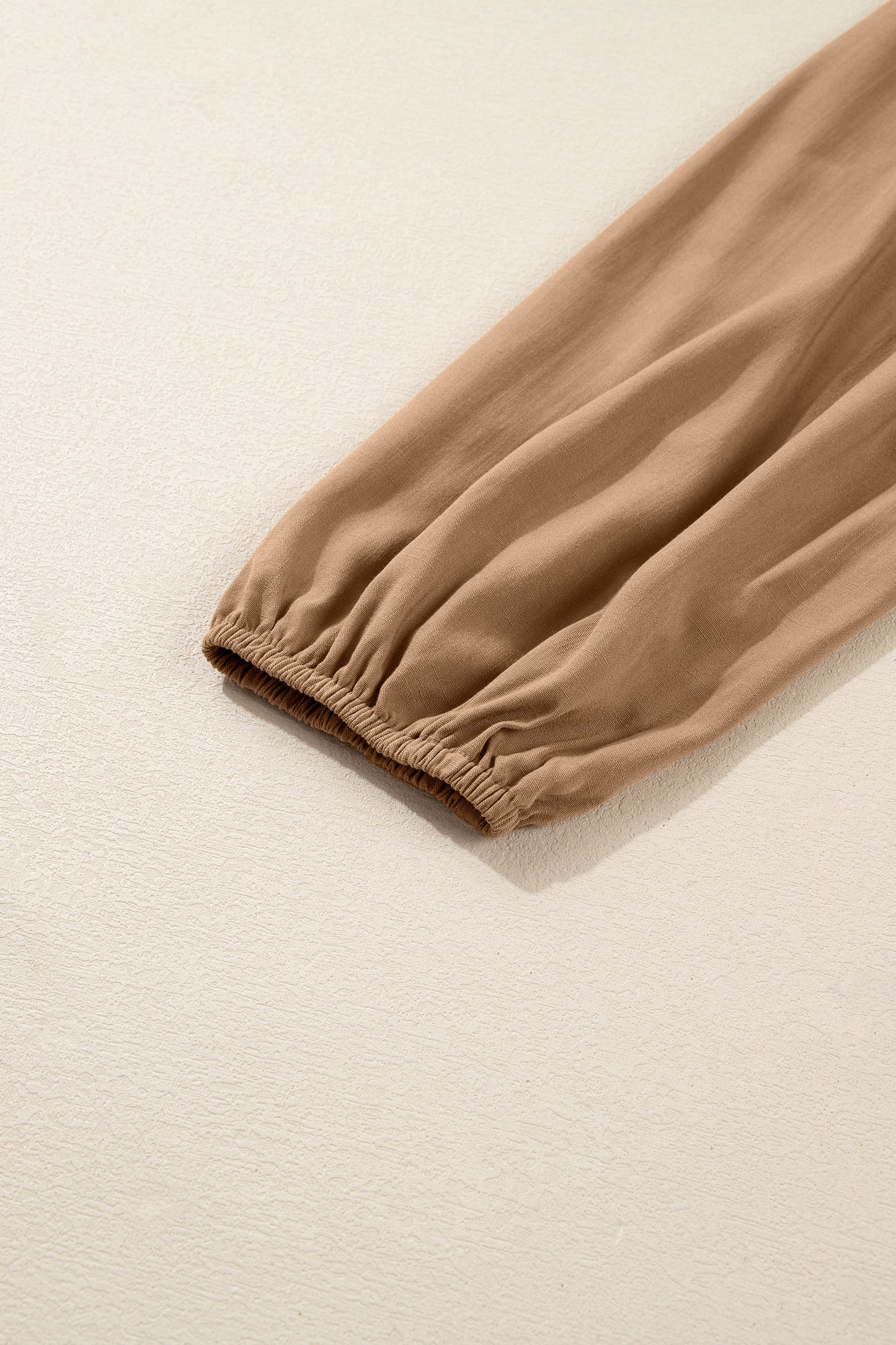 Plus Size Smocked V-Neck Leopard Piping Maxi Dress