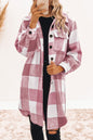 Plaid Flap Pocket Long Shacket