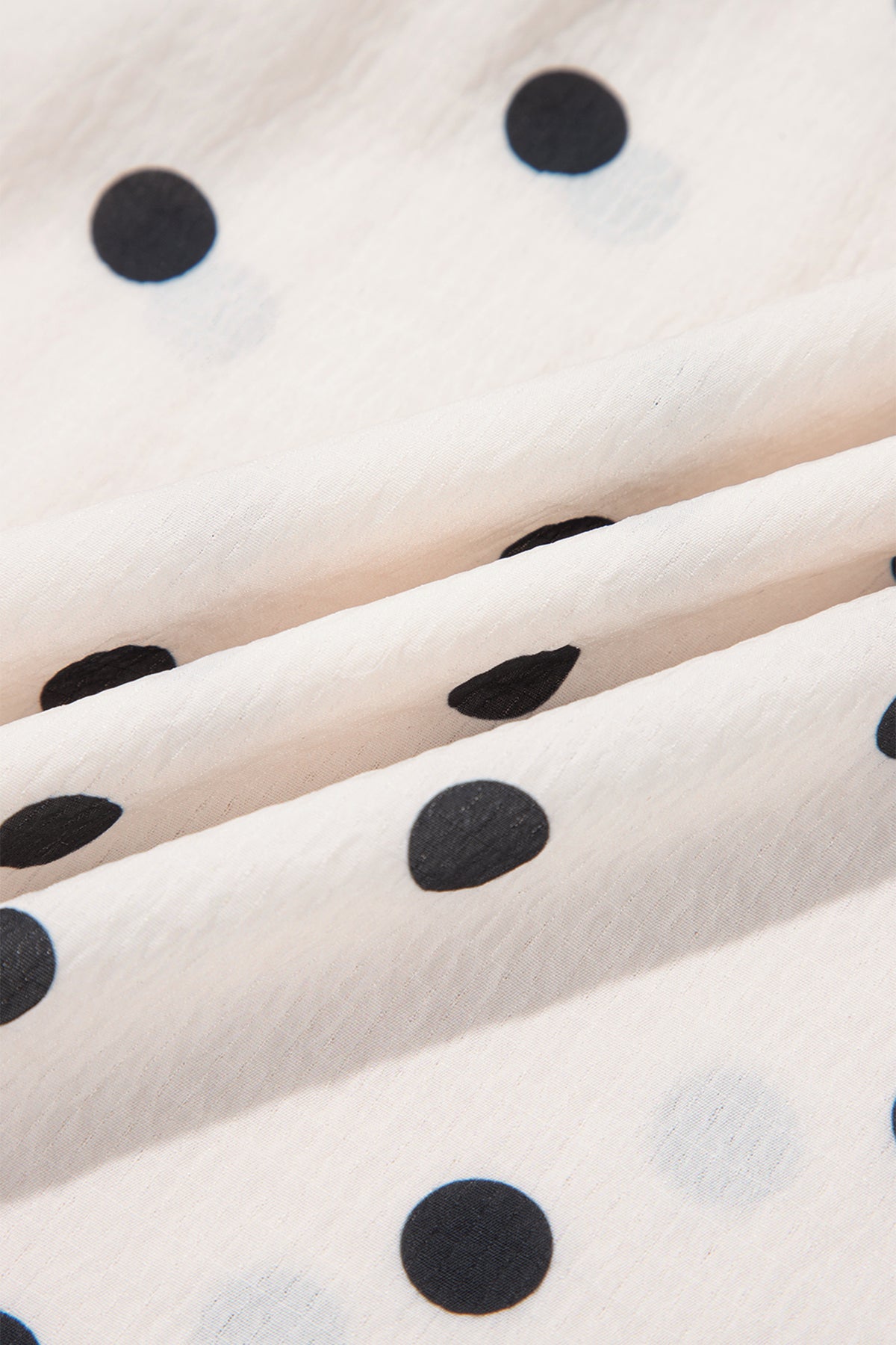 Polka Dot Ruffle Side Slit Maxi Skirt