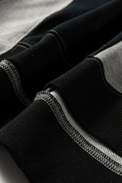 Colorblock Crewneck Henley Sweatshirt