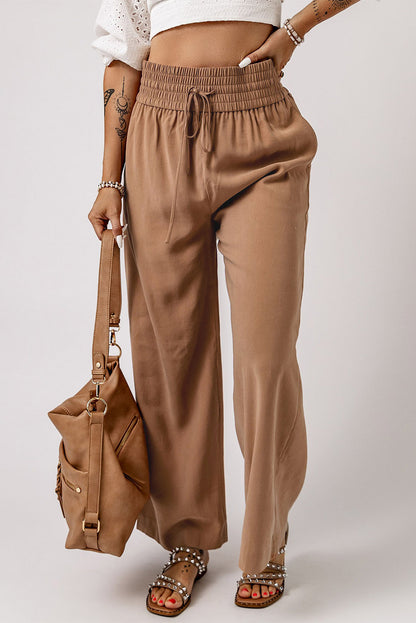 Drawstring Elastic Waist Pants