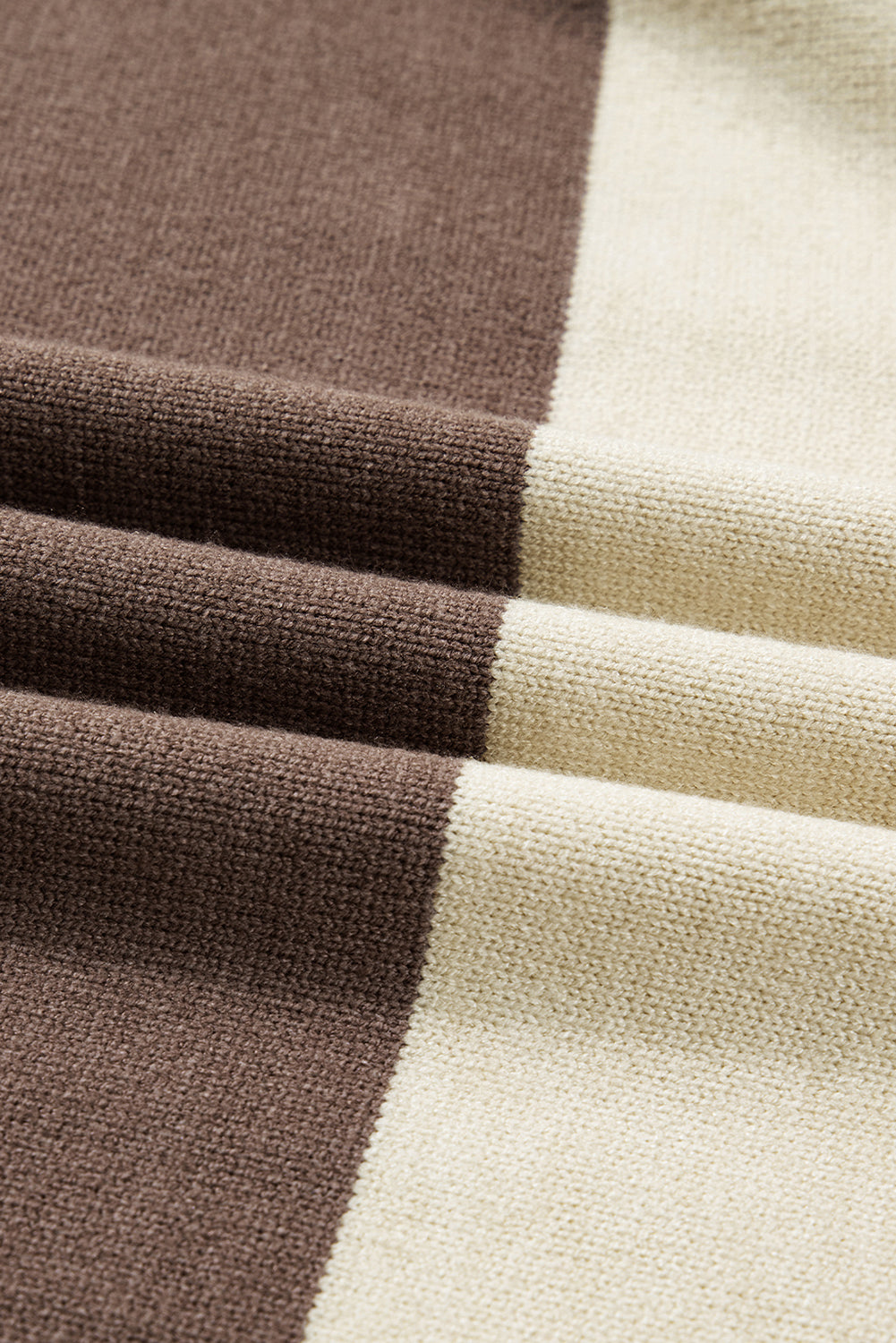 Colorblock Crew Neck Drop Shoulder Sweater