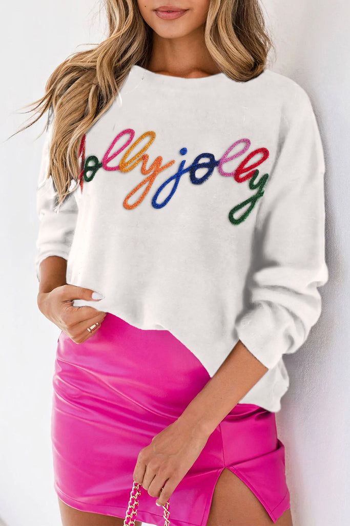 Holly Jolly Glitter Tinsel Sweater