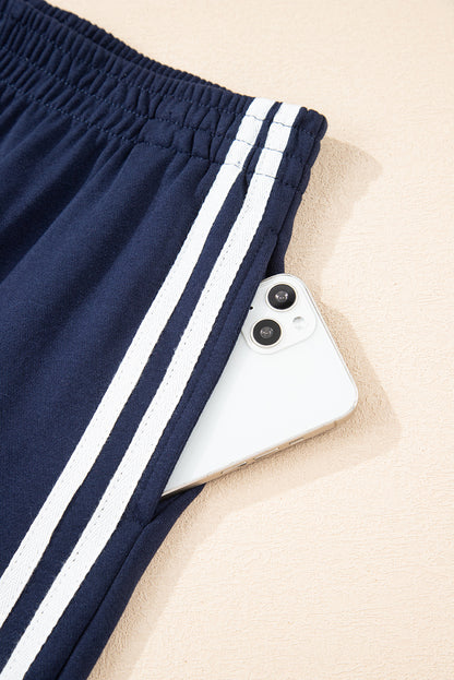 Varsity Stripe Crewneck Pullover and Sweatpants Set