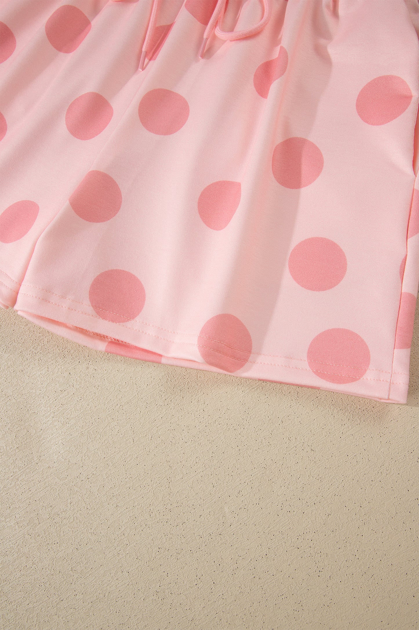 Polka Dot Tee & Drawstring Short Set