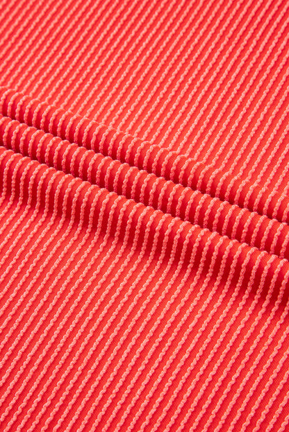 Solid Corded Short Sleeve Tee and Shorts Set