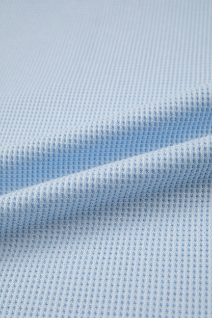 Waffle Patchwork Raw Seam Short Sleeve T-Shirt