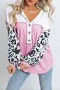 Leopard Colorblock Long Sleeve Top