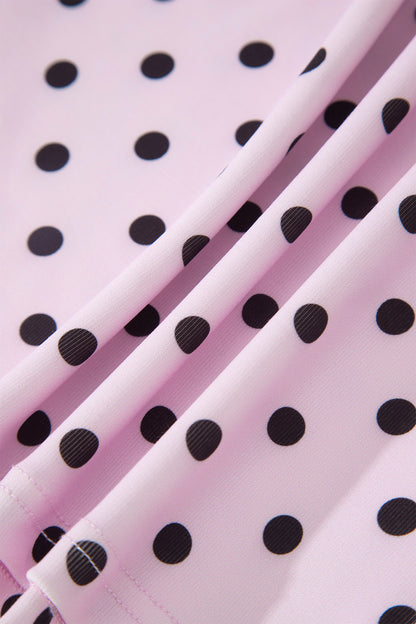 Polka Dot Halter Tank & Elastic Shorts Set