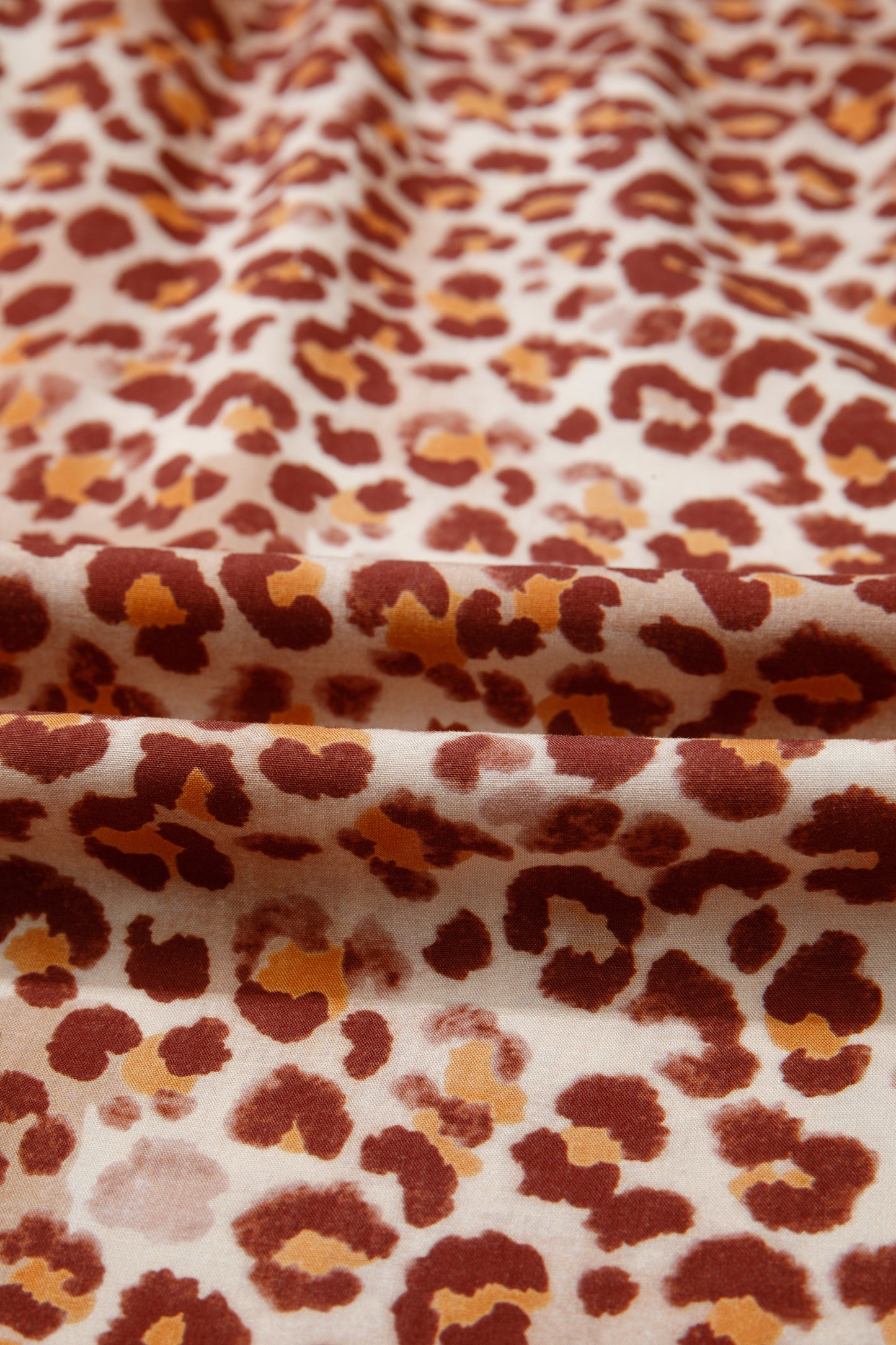 Leopard Contrast Trim Top and Pant Set