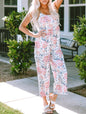 Floral Spaghetti Straps Wide Leg Jumpsuit