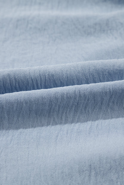 Solid Button-Up Collared Tiered Dress