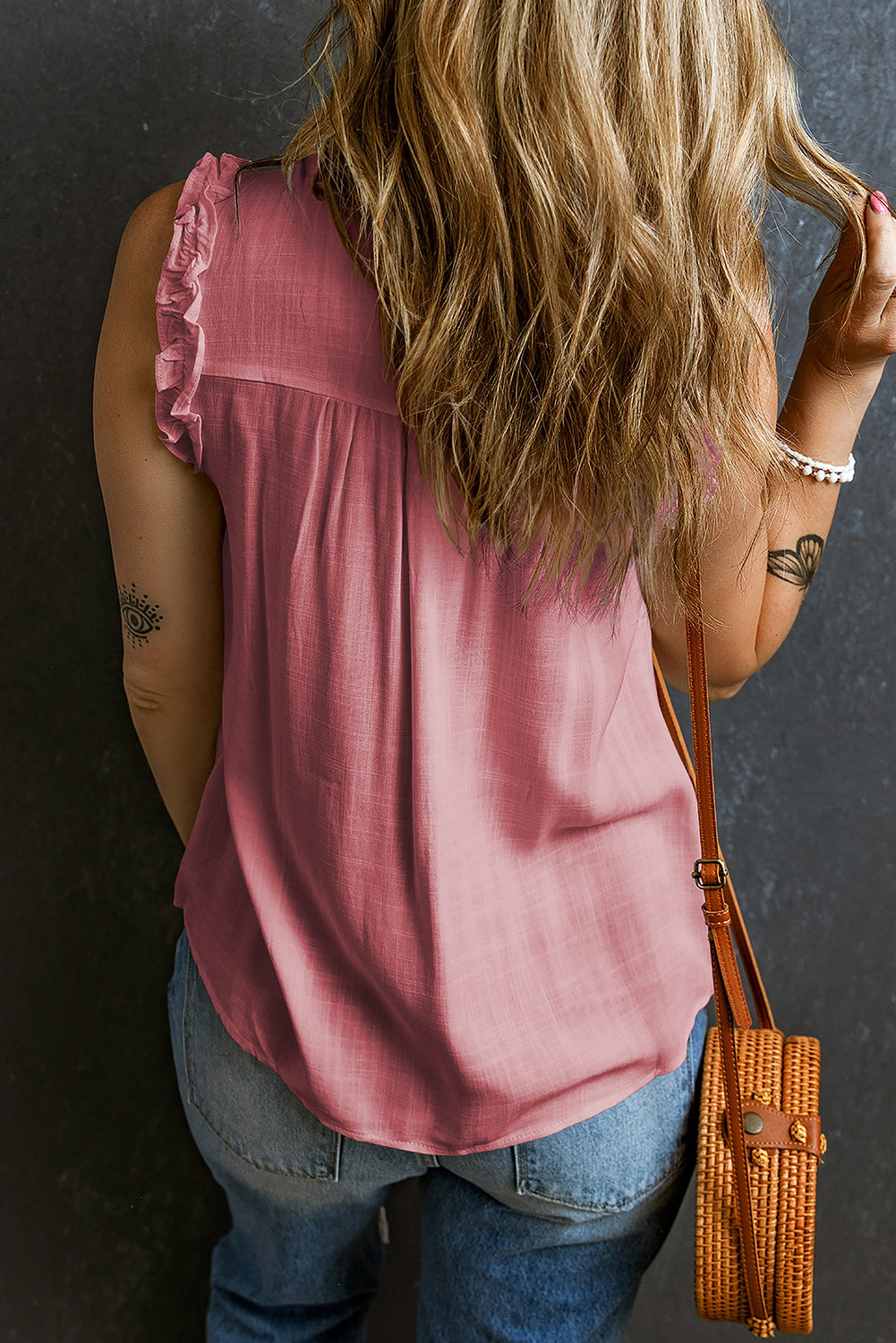 Ruffle Trim Tank Top