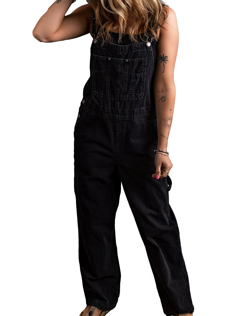 Denim Multi Pocket Overalls