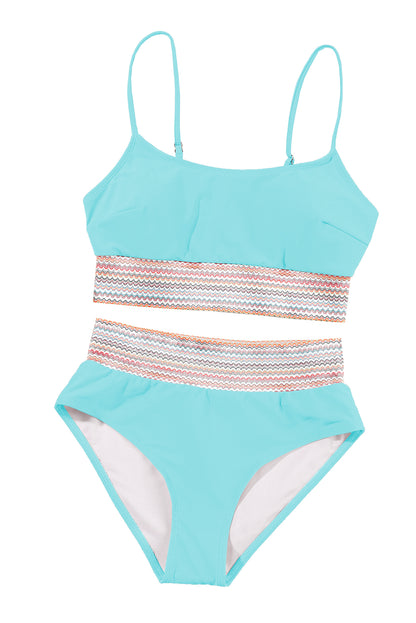 Stripe High Waist Bikini Swimsuit