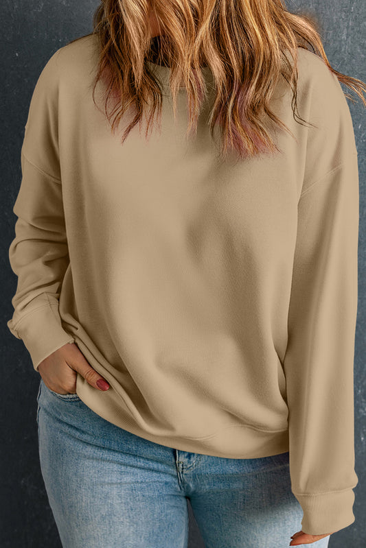 Solid Crewneck Sweatshirt Plus Size