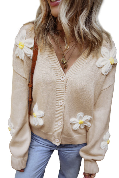 Floral Buttoned Front Cardigan