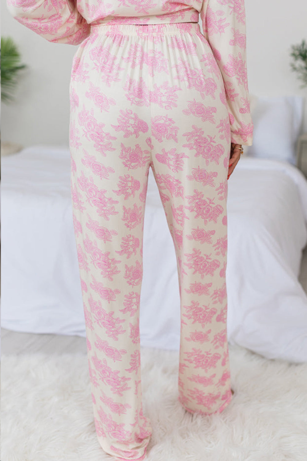 Floral Top and Pants Pajama Set