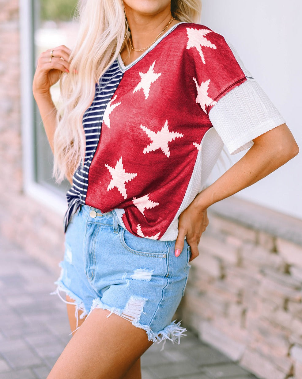 Stars and Stripes Short Sleeve Top