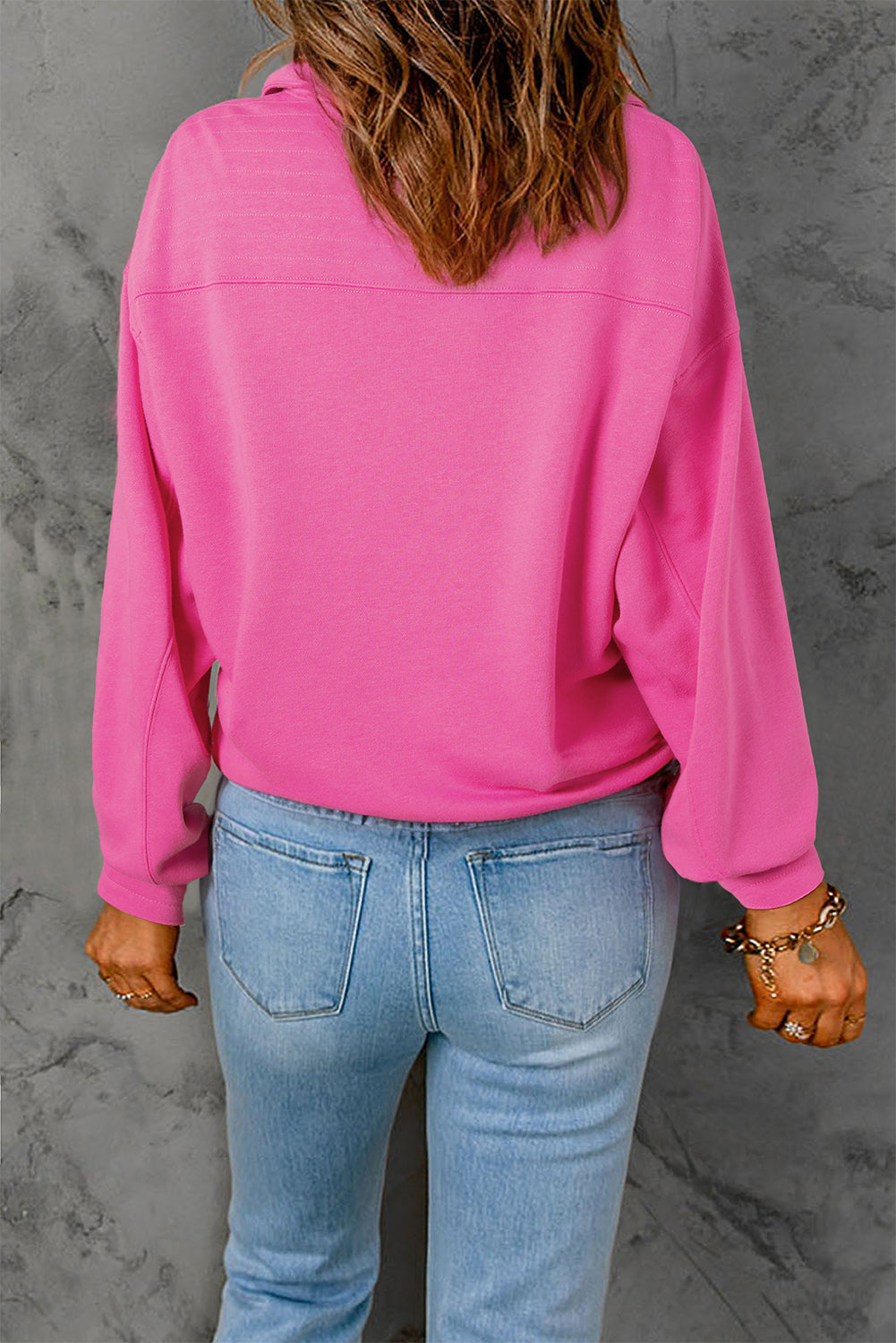 Mineral Wash Collared Sweatshirt