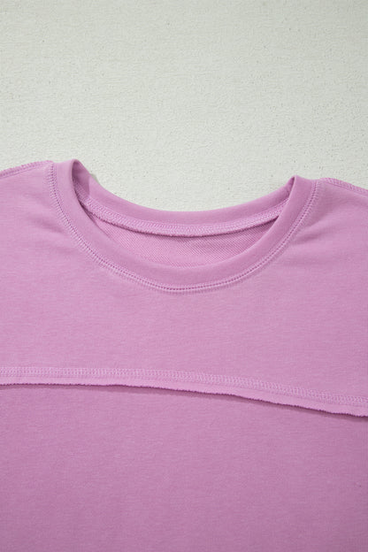 Solid Drop Shoulder Boxy Tee & Barrel Pants Set